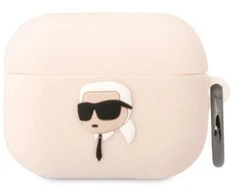 Karl Lagerfeld KLAPRUNIKP AirPods Pro dėklas rožinis/rožinis Silikoninis Karl Head 3D
