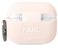 Karl Lagerfeld KLAPRUNIKP AirPods Pro dėklas rožinis/rožinis Silikoninis Karl Head 3D