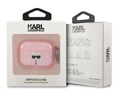 Dėklas Karl Lagerfeld KLAPUKHGP AirPods Pro dangtelis Glitter Karl`s Head