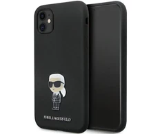 Dėklas Karl Lagerfeld KLHCN61SMHKNPK Apple iPhone 11/ Xr 6.1″ juodos spalvos Silicone Ikonik Metal Pin