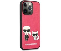Karl Lagerfeld KLHCP13LPCUSKCP iPhone 13 Pro / 13 6,1 fuksija/juostelė deklas Ikonik Karl &amp; Choupette