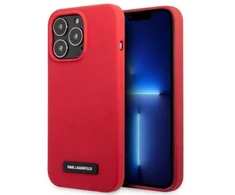 Karl Lagerfeld KLHCP13LSLMP1R Apple iPhone 13 Pro / 13 6,1″ kietas dėklas red Silicone Plaque