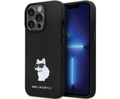 Karl Lagerfeld KLHCP13LSMHCNPK Apple iPhone 13 Pro / 13 6.1″ juodos spalvos kietas dėklas Silicone C Metal Pin