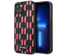 Karl Lagerfeld KLHCP13SMNMP1P Apple iPhone 13 mini 5,4″ kietas dėklas rožinės spalvos Monogram Plaque