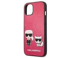 Karl Lagerfeld KLHCP13SPCUSKCP iPhone 13 mini 5.4 fuksija/juostelė deklas Ikonik Karl &amp; Choupette