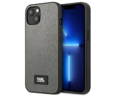 Karl Lagerfeld KLHCP13SSFMP2DG Apple iPhone 13mini 5,4″ kietas dėklas sidabrinis Saffiano Plaque