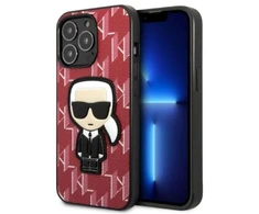 Karl Lagerfeld KLHCP13XPMNIKPI Apple iPhone 13 Pro Max 6,7″ kietas dėklas red Monogram Ikonik Patch