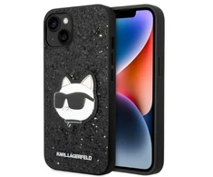 Karl Lagerfeld KLHCP14MG2CPK Apple iPhone 14 Plus / 15 Plus 6,7″ juodos spalvos kietas dėklas Glitter Choupette Pa