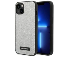 Dėklas Karl Lagerfeld KLHCP14MG2ELS iPhone 14 Plus 6.7 "hardcase sidabrinis / sidabrinis Glitter Plaque Logo