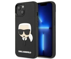 Karl Lagerfeld KLHCP14MKH3DBK Apple iPhone 14Plus / 15 Plus 6,7″ juodos spalvos kietas dėklas 3D Rubber Karl`s Head