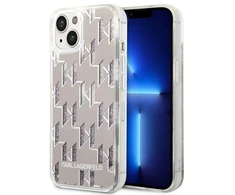 Karl Lagerfeld KLHCP14MLMNMS Apple iPhone 14 Plus / 15 Plus 6,7″ kietas dėklas sidabrinis Liquid Glitter Mon