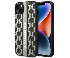 Karl Lagerfeld KLHCP14MPGKLSKG Apple iPhone 14Plus / 15 Plus 6,7″ kietas dėklas pilkos spalvos Monogram Stripe