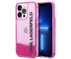Karl Lagerfeld KLHCP14XLCKVF Apple iPhone 14 Pro Max 6,7″ rožinės spalvos kietas dėklas Liquid Glitter Elong