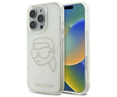 Karl Lagerfeld KLHCP16XHKHDCELT Apple iPhone 16 Pro Max 6.9″ skaidrus kietas dėklas IML Rhinestones Karl Hea