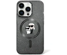 Karl Lagerfeld KLHMN61HGKCNOK Apple iPhone 11/ Xr 6.1″ juodos spalvos kietas dėklas Karl&Choupette Glitter MagSaf