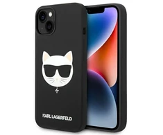 Karl Lagerfeld KLHMP14MSLCHBK Apple iPhone 14 Plus / 15 Plus 6,7″ kietas dėklas juodos spalvos Silicone Choupette