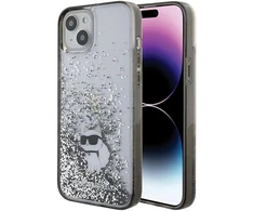 Karl Lagerfeld KLHCP15MLKCNSK Apple iPhone 15 Plus/ 14 Plus 6.7″ skaidrus kietas dėklas Liquid Glitter Choup