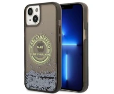 Karl Lagerfeld KLHCP14MLCRSGRK Apple iPhone 14Plus / 15 Plus 6,7″ juodos spalvos kietas dėklas Liquid Glitter RSG