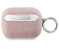 Karl Lagerfeld Monogram Choupette galvos dėklas, skirtas AirPods Pro 2 - rožinis