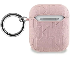 Karl Lagerfeld Monogram Choupette Head dėklas, skirtas AirPods 1 / 2 - rožinis