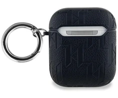 Karl Lagerfeld Monogram Choupette Head dėklas, skirtas AirPods 1 / 2 - juodas