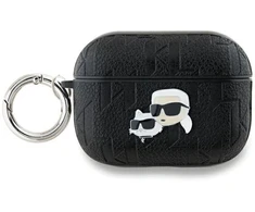 Karl Lagerfeld Monogram Dėklas galvos formos su Karl &amp; Choupette motyvu, skirtas AirPods Pro 2 - Juodas