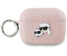 Karl Lagerfeld Monograminis Karl &amp; Choupette Head dėklas AirPods Pro 2 – rožinis