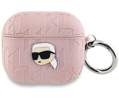 „Karl Lagerfeld“ monogramos „Karl Head“ dėklas, skirtas „AirPods 3“ – rožinis