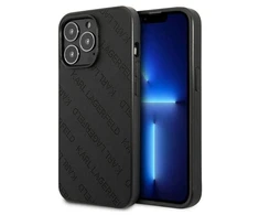 Karl Lagerfeld KLHCP13LPTLK Apple iPhone 13 Pro / 13 6,1″ kietas dėklas juodos spalvos Perforated Allover