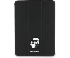 Karl Lagerfeld Saffiano Magnetinis Karl &amp; Choupette dėklas-knyga iPad Pro 11" 2024 - Juodas