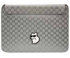 Karl Lagerfeld dėklas, skirtas KLCS16SAKHPCK 14” sidabrinis dėklas, skirtas Mono Saffiano Choupette