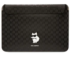 Karl Lagerfeld Dėklas kompiuteriui KLCS16SAKHPCK 16″ juodos spalvos Saffiano Monogram Choupette