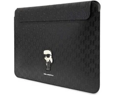 Karl Lagerfeld Saffiano Monogram Iconic nešiojamojo kompiuterio dėklas 16 - juodos spalvos