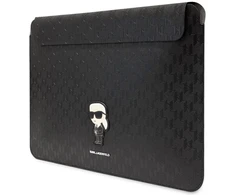 Karl Lagerfeld Dėklas kompiuteriui KLCS16SAKHPKK 16″ juodos spalvos Saffiano Monogram Ikonik