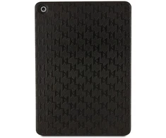 Karl Lagerfeld Saffiano Monogram Ikonik dėklas iPad 10.2" 2019 (7-osios kartos) su Folio Magnet ištisiniu dangteliu - Juodas