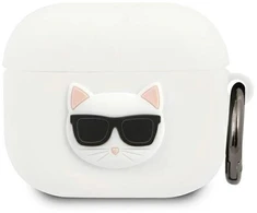 Karl Lagerfeld Silikoninis Choupette dėklas AirPods 3 - Baltas