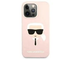 Karl Lagerfeld silikoninis dėklas Karl's Head iPhone 13 Pro / 13 (6.1 ) šviesiai rožinis