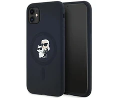 Karl Lagerfeld KLHMN61SCMKCRHK Apple iPhone 11 / Xr 6.1″ juodos spalvos kietas dėklas Silicone Karl &amp; Choupette Ma