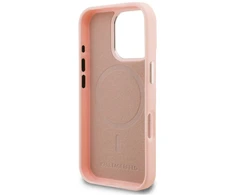 Dėklas Karl Lagerfeld Initial &amp; Metal Logo MagSafe Case for iPhone 16 Pro Max - Rožinė