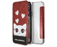 Dėklas Karl Lagerfeld KLFLBKPXVDCRE Apple iPhone X/XS raudonos spalvos book Valentine