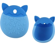 Katės formos silikoninis dėklas Tamagotchi, mėlynas