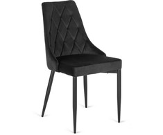 Fotelis Mebel Elite Kėdė CORK, juoda, veliūras