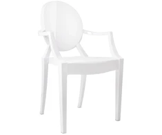Kėdė LOUIS, balta, plastikinė