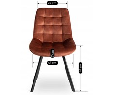 Fotelis Mebel Elite Kėdė RICK, rusva, veliūras