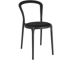 Kėdė SLIM, juoda, plastikinė
