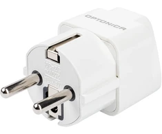 Kelioninis adapteris UK/EU, baltas