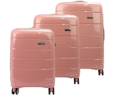 Kelioninis Lagaminas rožinis kietu korpusu Pierre Cardin