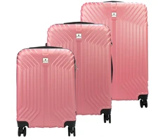 Kelioninis Lagaminų rinkinys rožinis kietu korpusu kelionėms Pierre Cardin