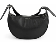 Small Leather Baguette Bag Solier FL47 Corin – Juodas