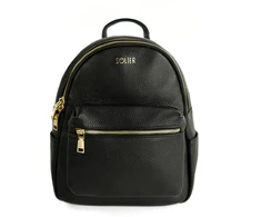 Kelioninis Women’s Leather Backpack Solier FV13 Tiva – Juodas